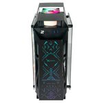 63639 - Gabinete Gamer Micro Tower Xzeal IR02 M-ATX Panel Izq -Der Vidrio Metal USB1 0/USD3 0 /3 5mm 4ARGB Fans 1HUB Negro RGB