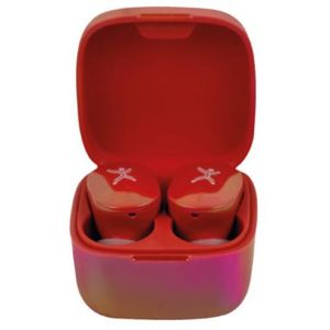 Audífonos Inalámbricos Perfect Choice Tws Brillantes Alcance De 10M Bluetooth Rojo Mccaudab218