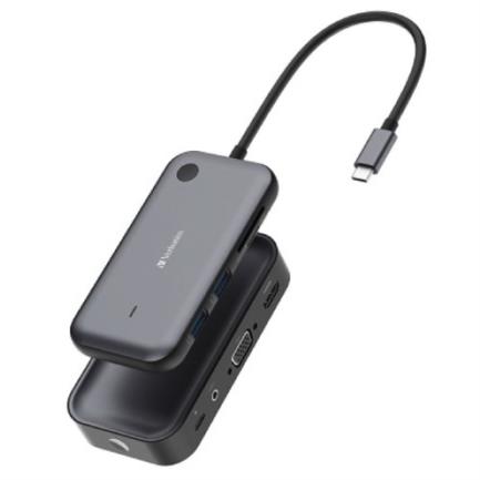 63865 - Adaptador Verbatim Inalámbrico USB-C con Lector de Tarjetas QCast Mirror WDA-01