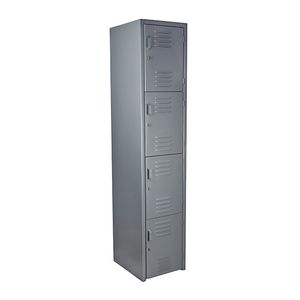 Locker 4 Ptas Gris S/Chapa C/Porta Candado Ll4Vg