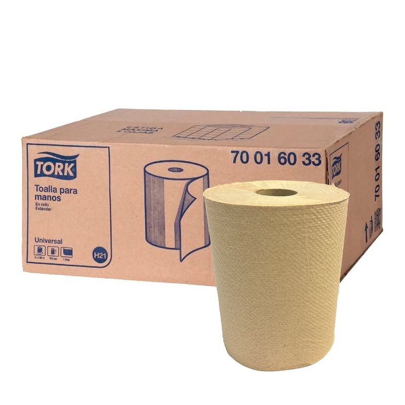 TOALLA EN ROLLO TORK 180MTS SENC CON 6 CAFE ECOLÓGICO