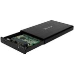 ENCLOSURE VORAGO HDD-202 DD 25 SATA USB TIPO C 31 NEGRO