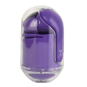 Audífonos Inalámbricos Perfect Choice Tws Estuche Transparente Clearbeat Con Indicador De Carga Color Morado Mccaudab214