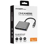 71093 - Hub Argomtech One Axess 3 en 1 Puerto de Salida Tipo C a HDMI PD/USB 3 0