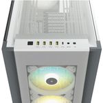 Gabinete Corsair ICUE 7000X RGB Full Torre EATX ATX mATX ITX Cristal Templado Blanco 4xFan RGB Sin Fuente