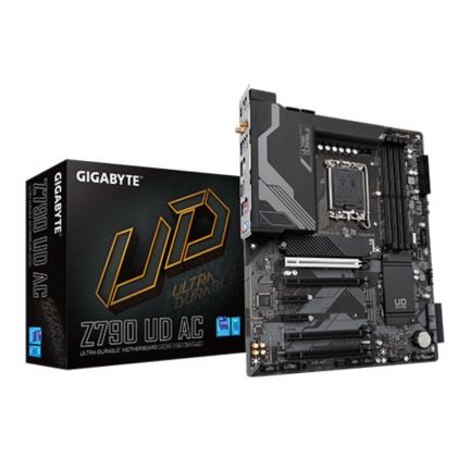 Tarjeta Madre Gigabyte Z790 UD AC 4xDDR5 128GB 7600Mhz 1xHDMI 1xDP PCIe 50 M2 S 1700 12th 13th 14th Wi Fi ATX