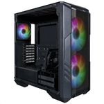 Gabinete Gamer Cooler Master MasterBox HAF 500 Media Torre ITX mATX ATX 4xFan RGB Cristal Templado Negro