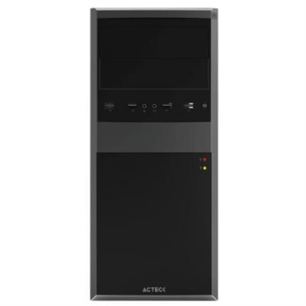 Gabinete Acteck Media Torre Kiruna II GM420 Max MB ATX Fuente ATX 500W Full Metálico + Frente Sólido 2xUSB 20 Negro