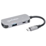 71442 - Docking Manhattan USB-C  3 Ptos HDMI 4K@60Hz USB-C