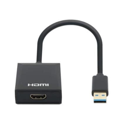 72830 - Adaptador Manhattan USB 3 2 Gen 1 Tipo-A Macho a HDMI Hembra 1080p Color Negro