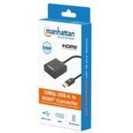 72832 - Adaptador Manhattan USB 3 2 Gen 1 Tipo-A Macho a HDMI Hembra 1080p Color Negro