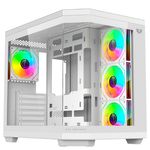 Gabinete Gamer Balam Rush Media Torre Tank Master 9600TB Max MB ATX Ultra Wides/USB-C/USB 3/Audio Fan ARGB Blanco