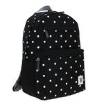 MOCHILA JUVENIL CHENSON COLORS NEGRA CON PUNTOS BLANCOS