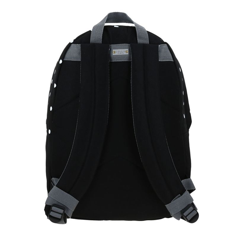 MOCHILA JUVENIL CHENSON COLORS NEGRA CON PUNTOS BLANCOS