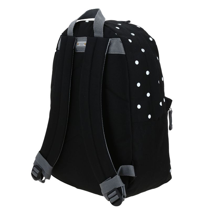 MOCHILA JUVENIL CHENSON COLORS NEGRA CON PUNTOS BLANCOS