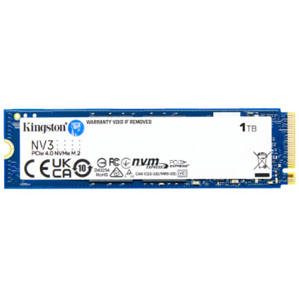 Unidad de Estado Solido SSD Kingston SNV3S NVMe 1TB PCI Express 40 M2
