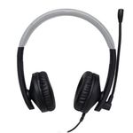 Audífonos Perfect Choice Profesional USB con Micrófono Cable 18m Negro con Gris