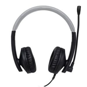 Audífonos Perfect Choice Profesional Usb Con Micrófono Cable 1.8M Negro Con Gris Mccaudab222
