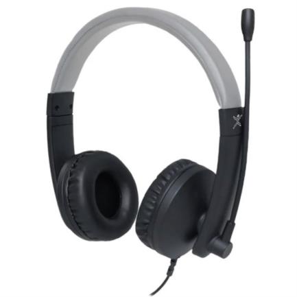 Audífonos Perfect Choice Profesional USB con Micrófono Cable 18m Negro con Gris