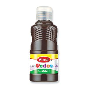 Pintura Para Dedos Lavable Vinci 237 Ml Café  Dxppitab046