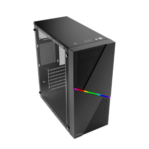 Gabinete Acteck Media Torre Draco GM450 Max MB ATX Fuente ATX 500w Advanced Series Negro