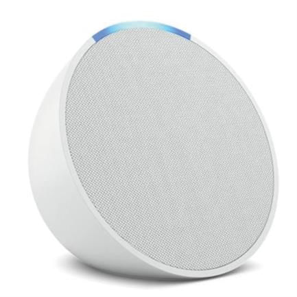 Bocina Inteligente Alexa Amazon Echo Pop Proyección Frontal de 195" Wi-Fi/Bluetooth Color Blanco Glaciar