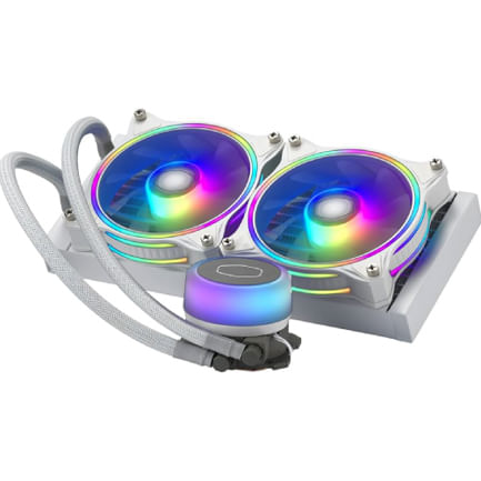 Enfriamiento Liquido para CPU Cooler Master ML240 RGB Illusion 240mm Compatible 1200 1700 AM4 Color Blanco