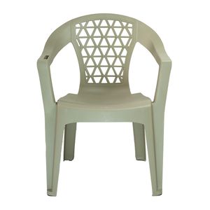 Silla Plastica Con Brazos California Gris California