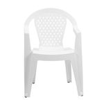 SILLA PLASTICA CON BRAZOS MONTREAL BLANCA