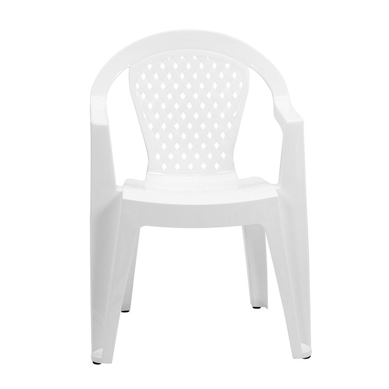 SILLA PLASTICA CON BRAZOS MONTREAL BLANCA