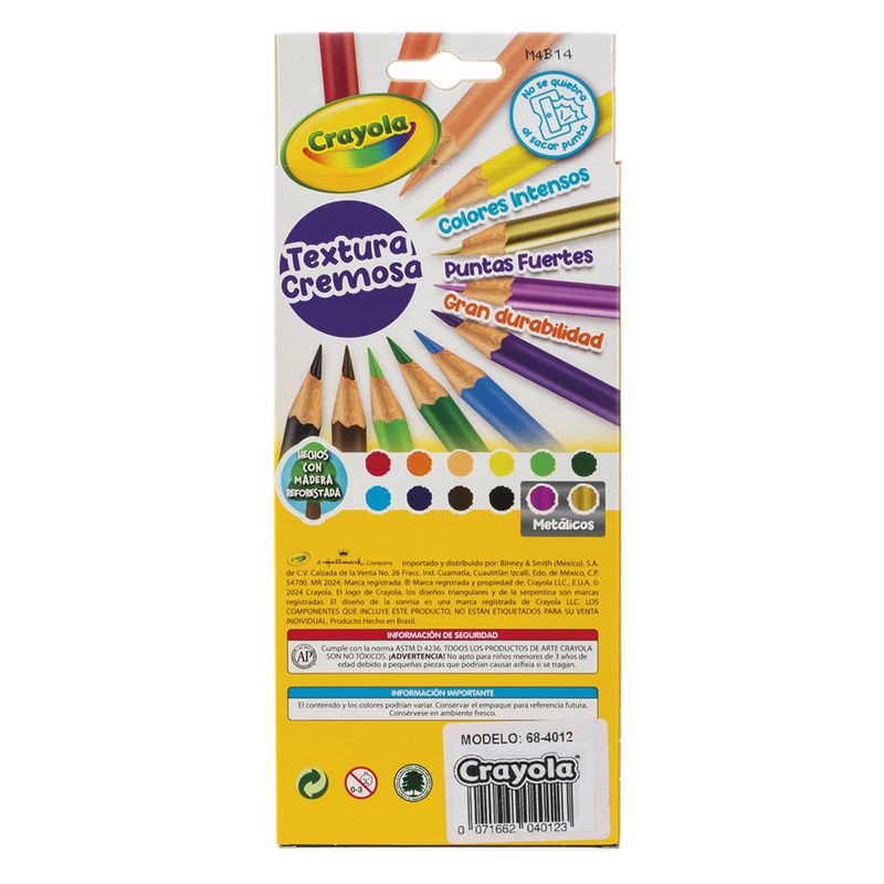 LAPICES DE COLOR 12-L  CRAYOLA