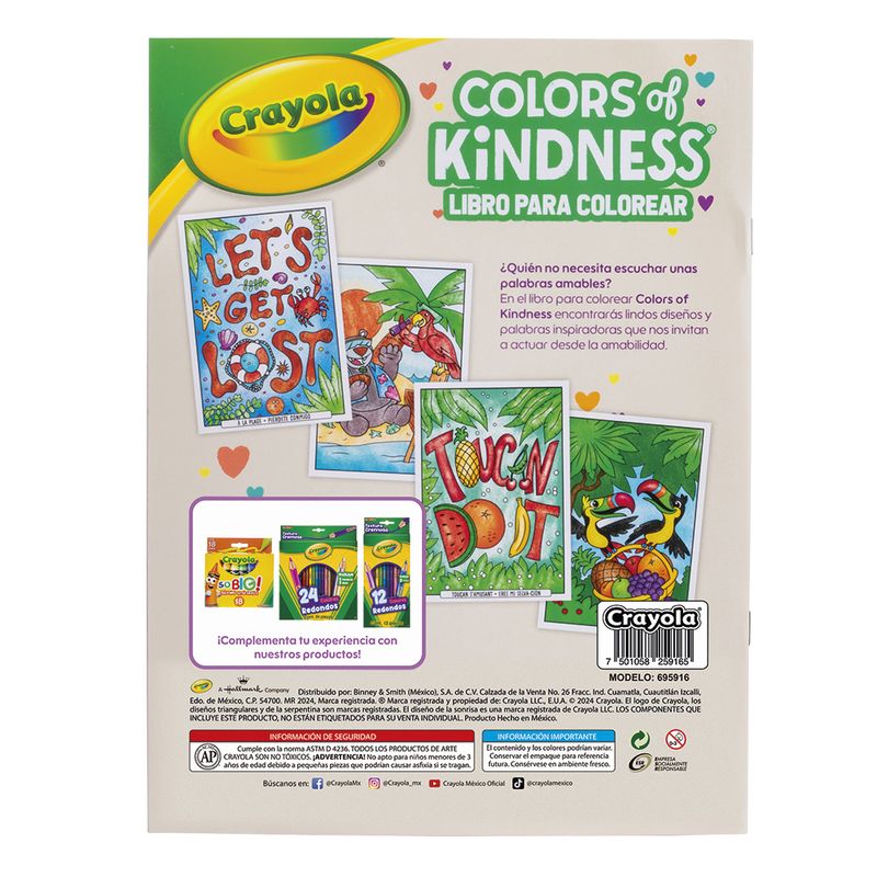 LIBRO COLOREAR COLORS OF KIDNESS