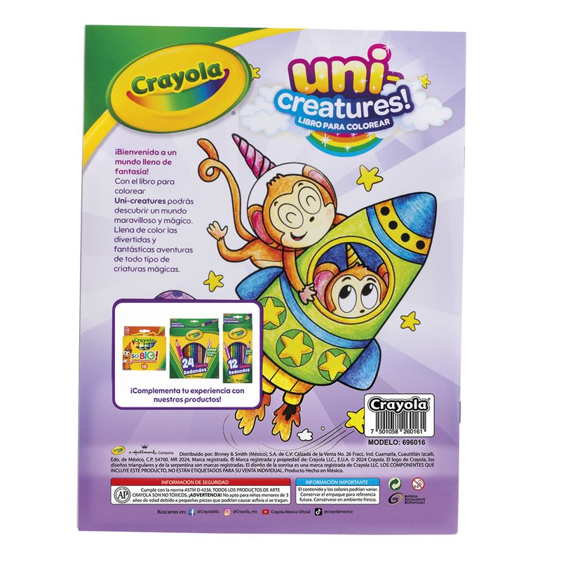 LIBRO COLOREAR UNI-CREATURES