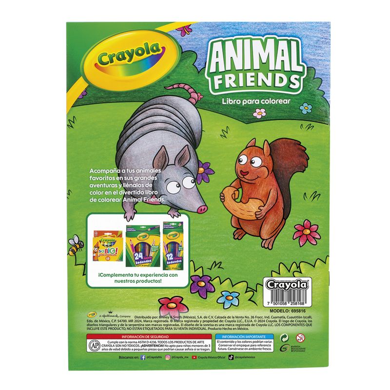 LIBRO PARA COLOREAR ANIMAL FRIENDS