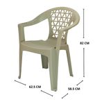 SILLA PLASTICA CON BRAZOS CALIFORNIA GRIS