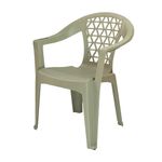 SILLA PLASTICA CON BRAZOS CALIFORNIA GRIS
