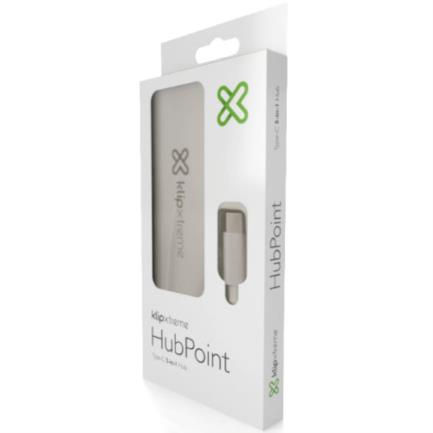 HUB USB Klip Xtreme Tipo C HubPoint KCR-500 de 5 puertos 2 USB 30  1 tipo C 1 Micro-SD 1 Tarjeta SDXC Plateado