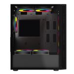 68515 - Gabinete Gamer Balam Rush Media Torre Dragonfly II Mesh GM740 ATX Panel Izq Cristal Frente Malla USB 3 0/4Fan RGB Negro