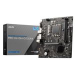 Tarjeta Madre MSI PRO H610M-G 2xDDR4 64GB 3200Mhz PCIe 40 M2 1xHDMI 1xVGA 1xDP S1700 12th 13th Gen mATX