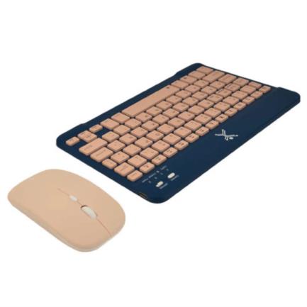 75143 - KIT TECLADO Y MOUSE PERFECT CHOICE COMPACTO BLUETOOTH 2 EN 1 GENOVA - AZUL