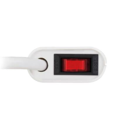 Multicontacto Steren de 6 salidas verticales y cable extra largo color Negro