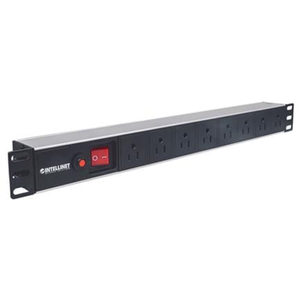 Barra PDUIntellinet Gab/Rack 19" 1U Contra Sobrecarga On/Off 8 Contactos