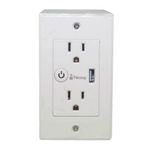 Tomacorriente Nextep Smart de Pared Dúplex + Cargador USB Control Wi-Fi
