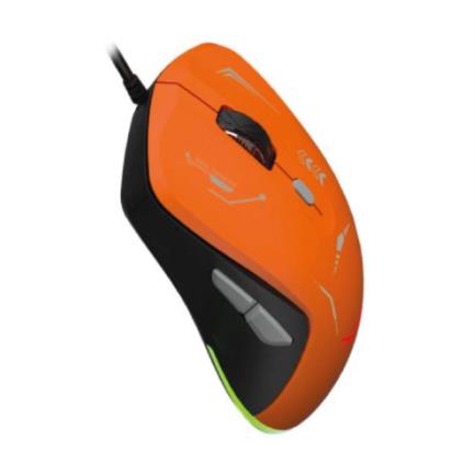 Mouse Gamer XZ-401 RGB 7200 Dpi 6 botones Conexion USB 15m Gris-Naranja