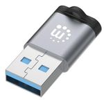 62136 - Adaptador USB-C V3 2 Gen1 AM-CH 5Gbps 3A Aluminio Gris Espacial/Negro