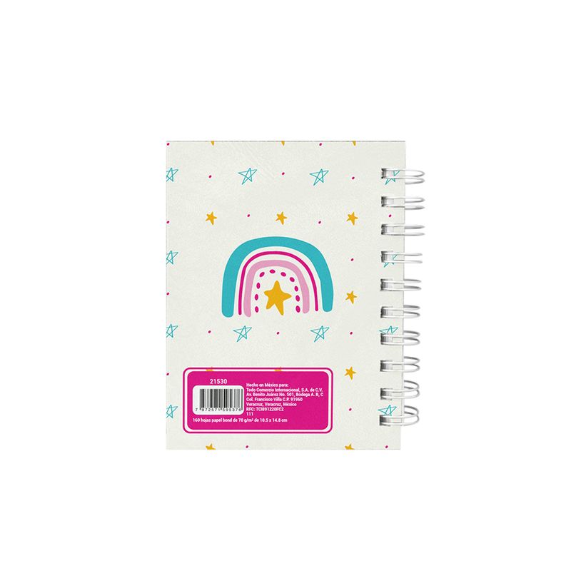 LIBRETA ESPIRAL POCKET 160H RAYAS GATITO DOO SMARTY