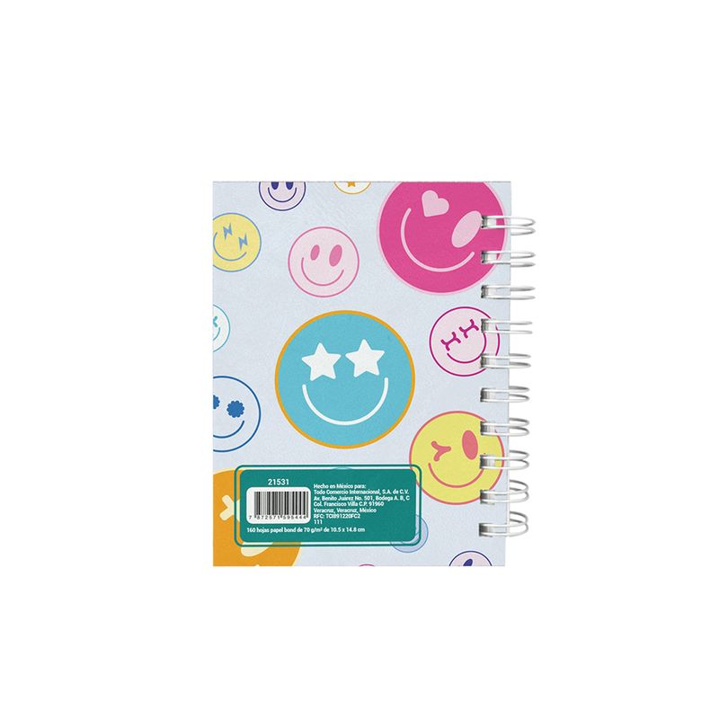 LIBRETA ESPIRAL POCKET 160H RAYAS HAPPY DOO SMARTY