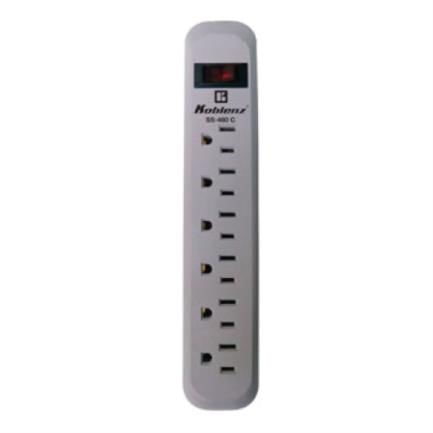 76226 - Supresor Koblenz SS-460-C 460 Joules 6 Contactos Aterrizados Switch On/Off