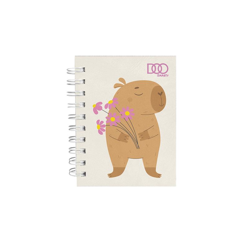 LIBRETA ESPIRAL POCKET 160H RAYAS CAPIBARA SMARTY