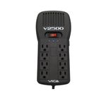 Regulador Vica Electrónico V2500 Voltaje 2500VA/1500W 8 Contactos Indicares LED Puertos RJ11/45